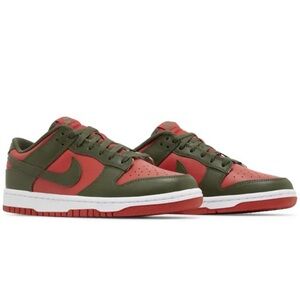 VGUC Nike Men’s Dunk Low Retro Bttys in Mystic Red/Cargo Khaki - Sz 11.5